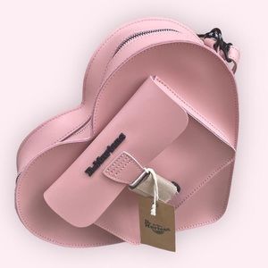 pink dr.martens heart purse